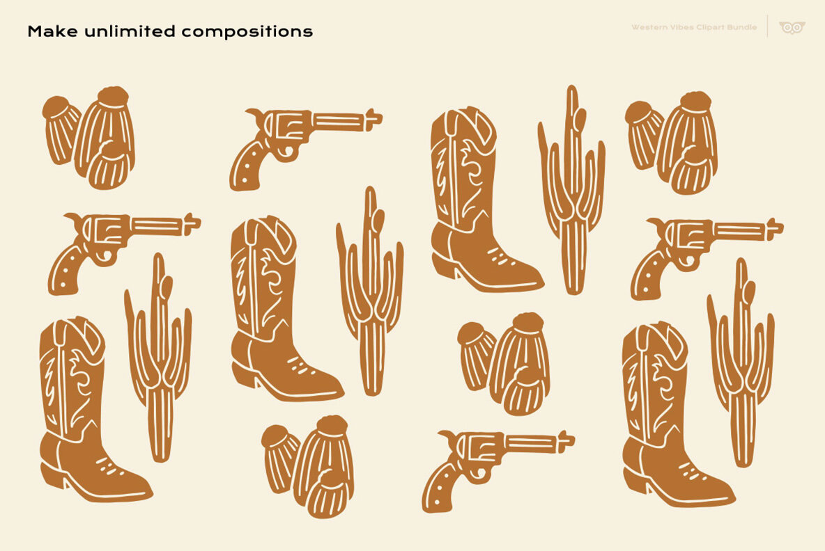 Western Vibes Clipart Bundle 6