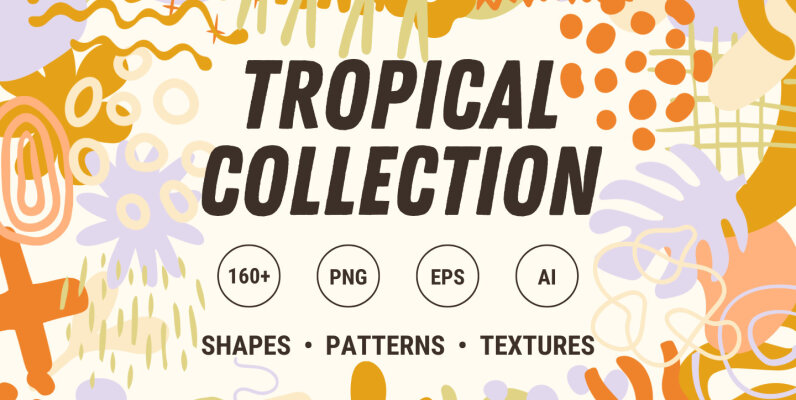 160 Abstract Shapes Collection Graphics