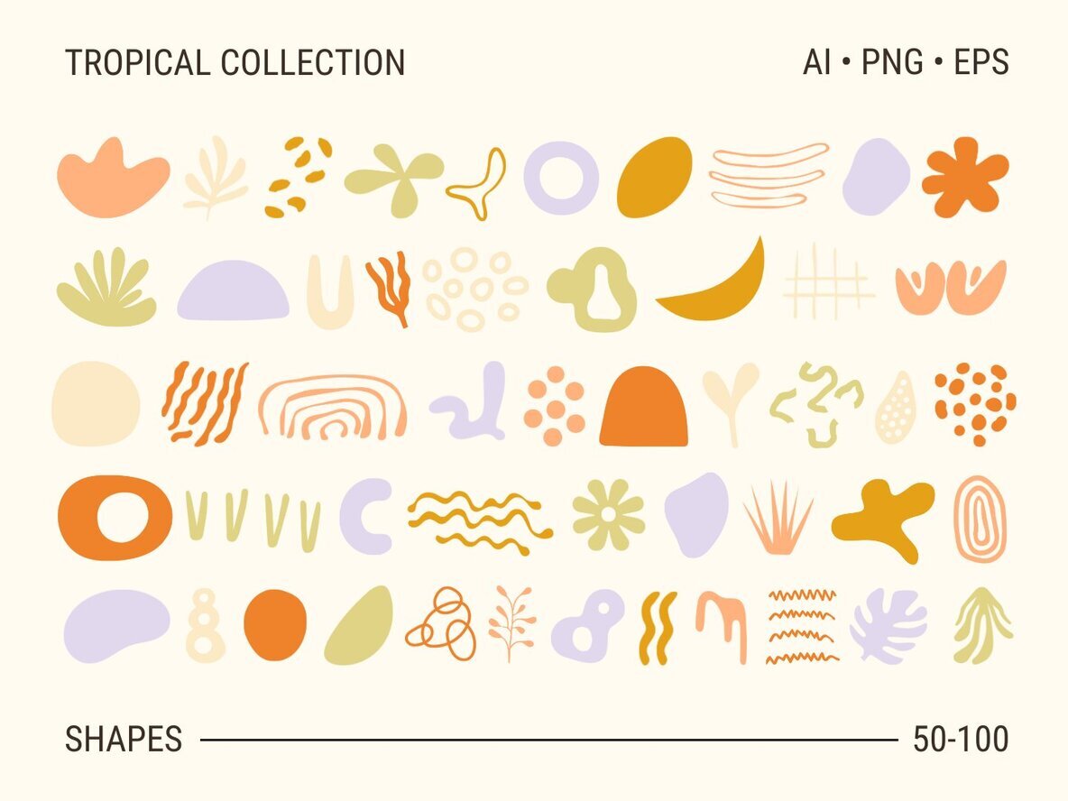 160 Abstract Shapes Collection Graphics 3