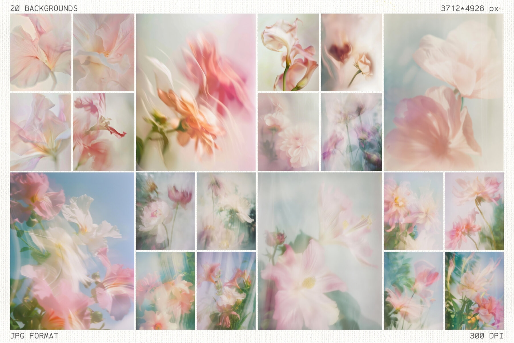 20 Soft Blurred Florals Backgrounds 10