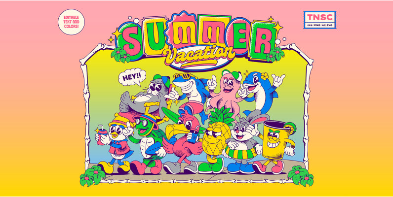 Summer Vacation Mascot