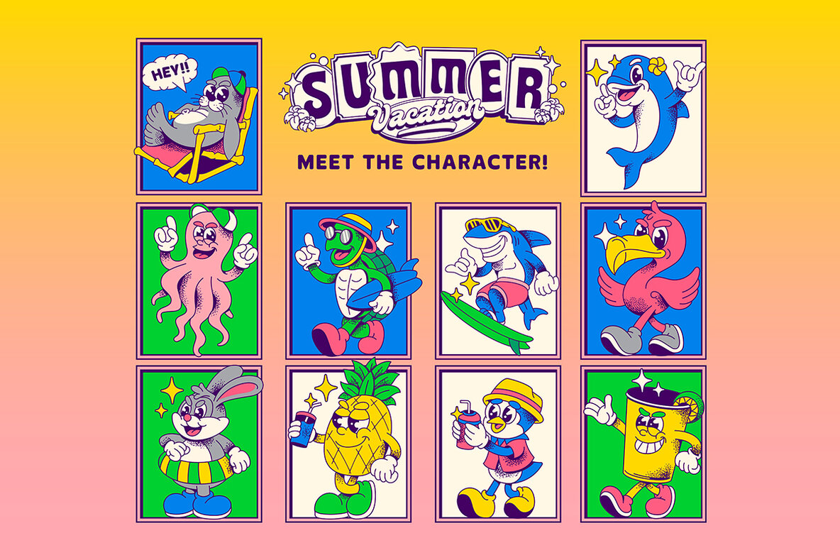 Summer Vacation Mascot 4