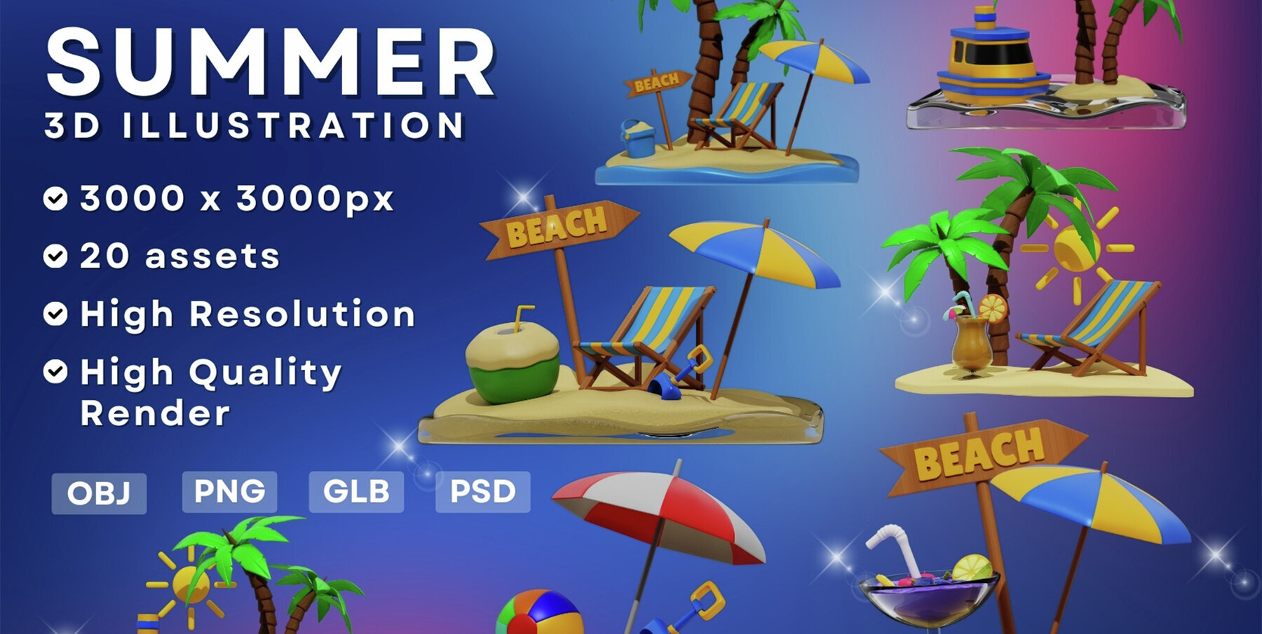 Summer 3d Illustration 1