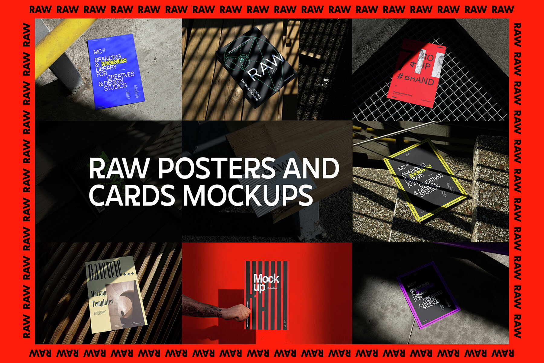 Posters Mockups Kit Raw Series 1