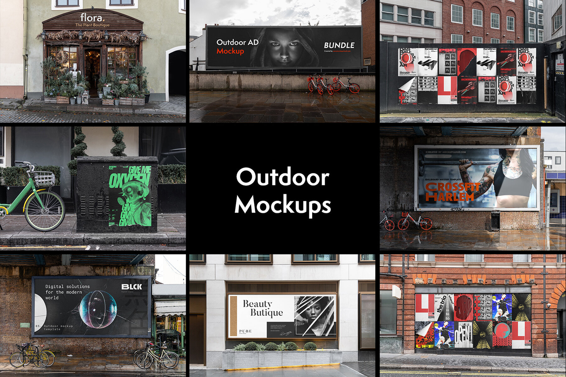 Billboards and Posters Mockups Kit 1