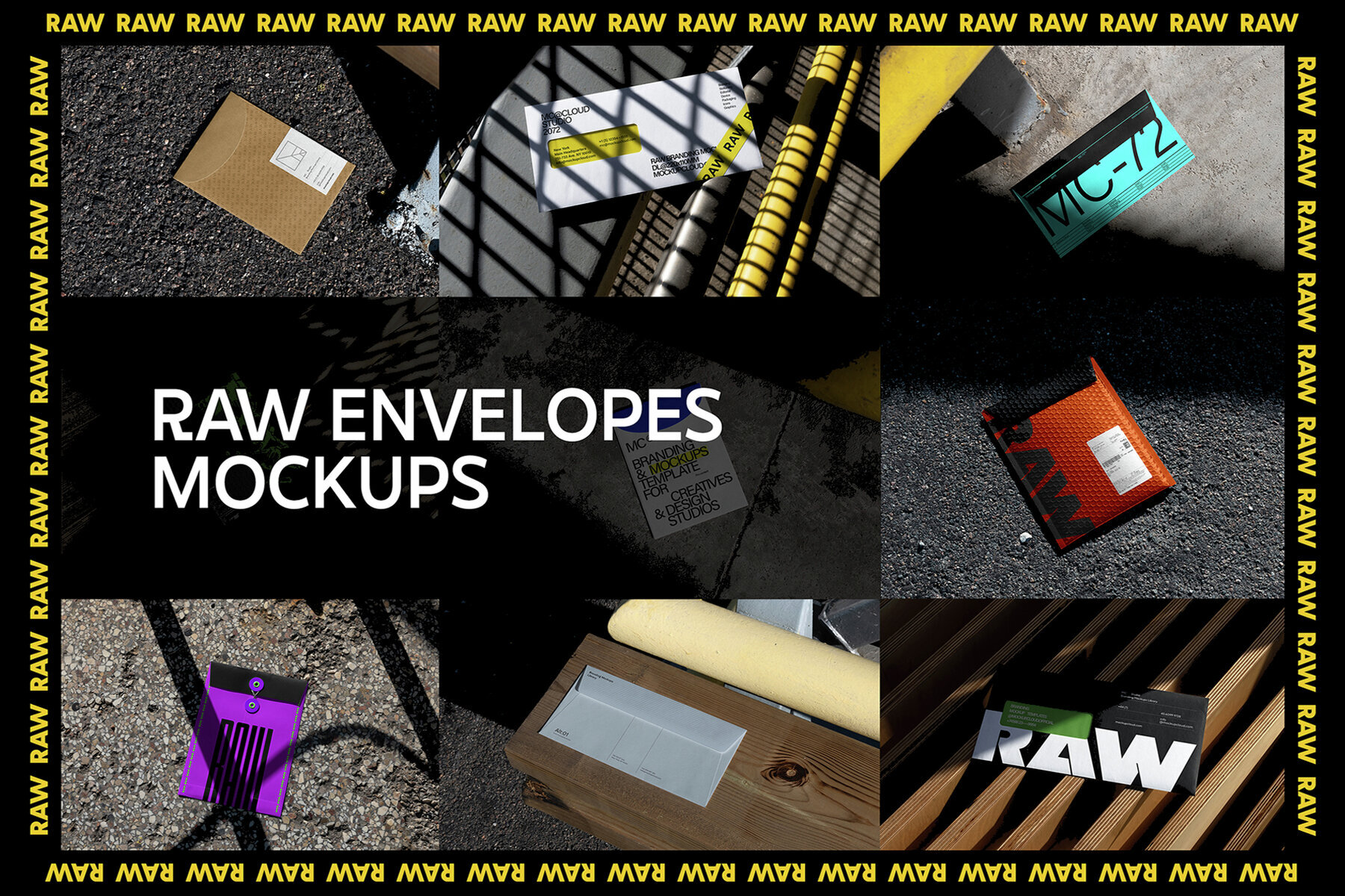 Envelopes Mockups Kit Raw Series 1