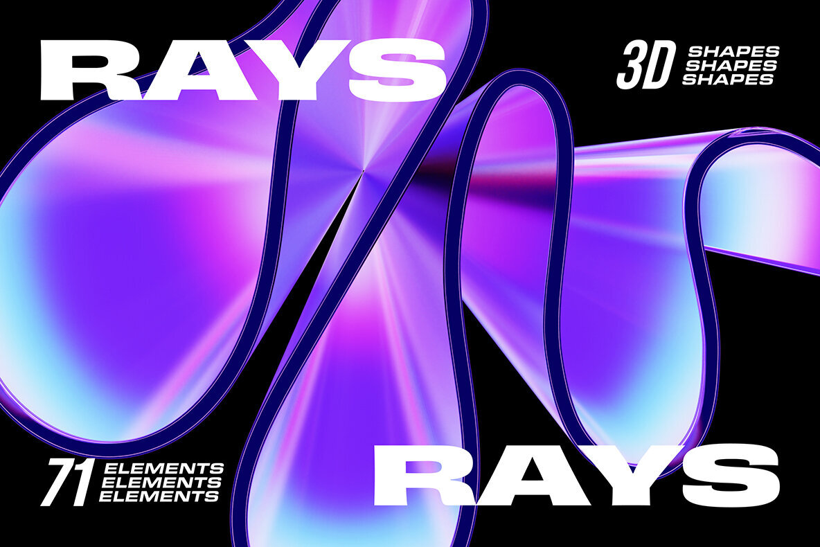 3D Rays illustrations 1