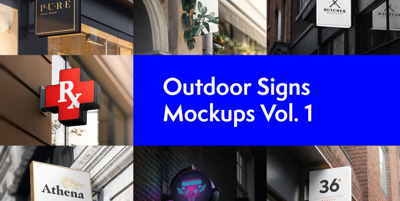 Outdoor Signs Mockups Vol 1