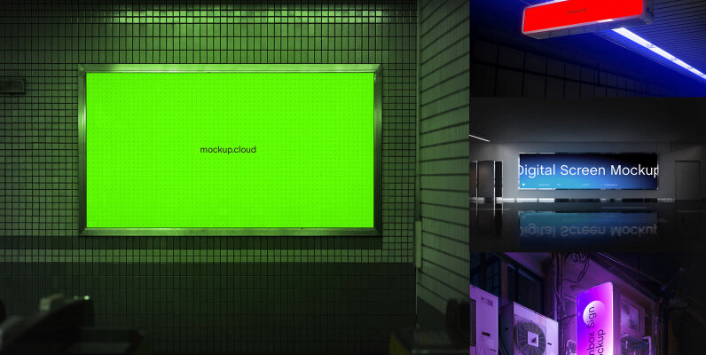 Digital Screen Advertising Mockups