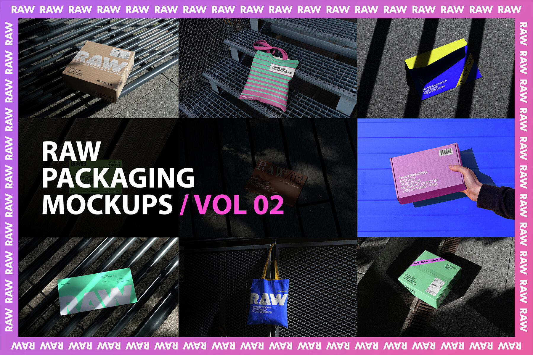 Box Packaging Mockups RAW Series 2 1