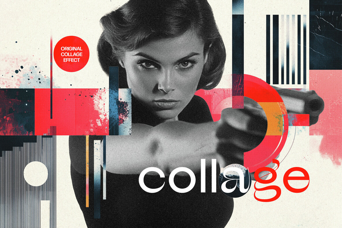 Abstract Mix Collage Photo Effect 1