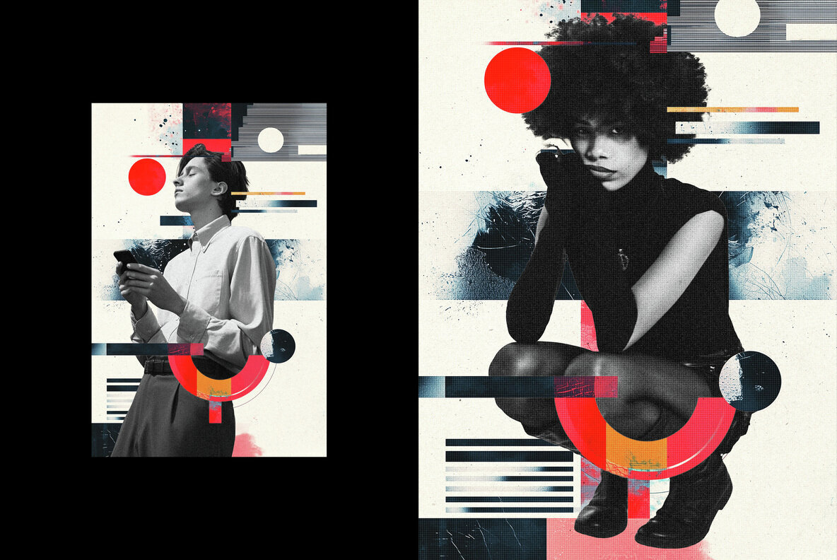 Abstract Mix Collage Photo Effect 3