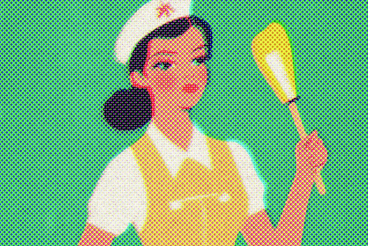 Halftone Retro Print Effect 2