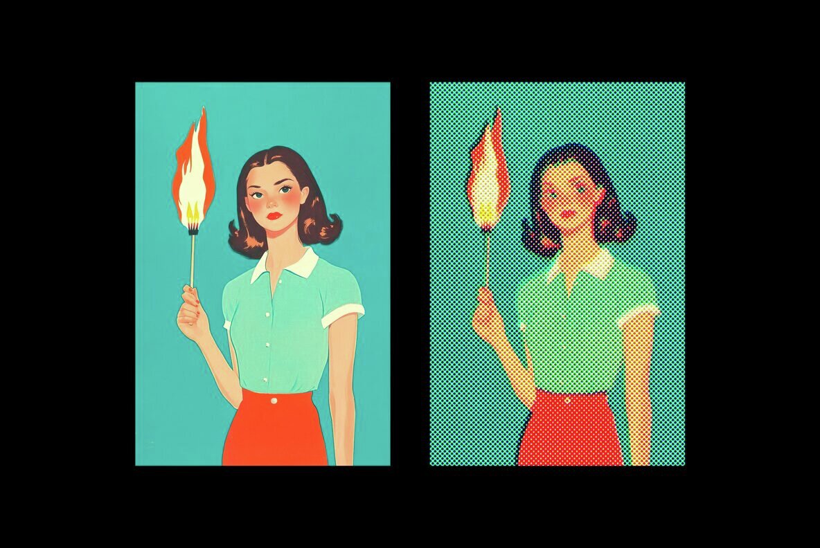 Halftone Retro Print Effect 6