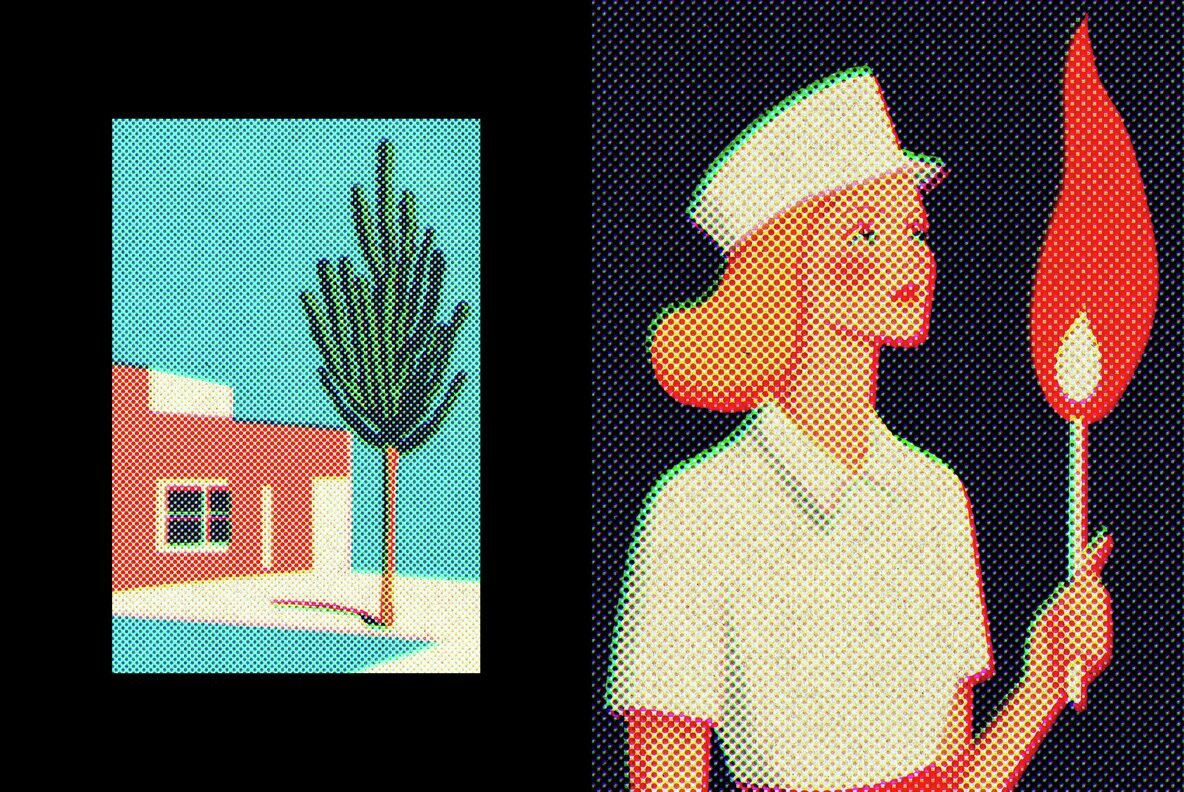 Halftone Retro Print Effect 7