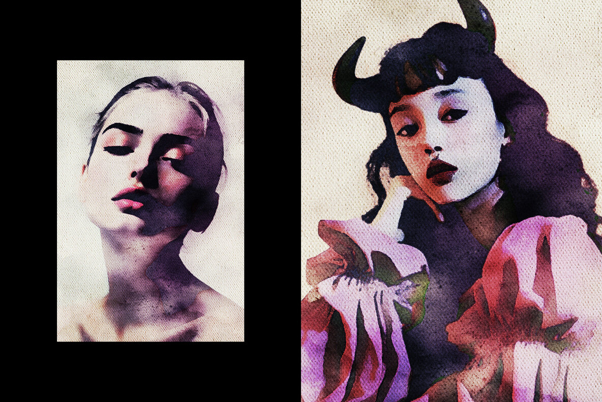 Watercolor Painted Photo Effect 4