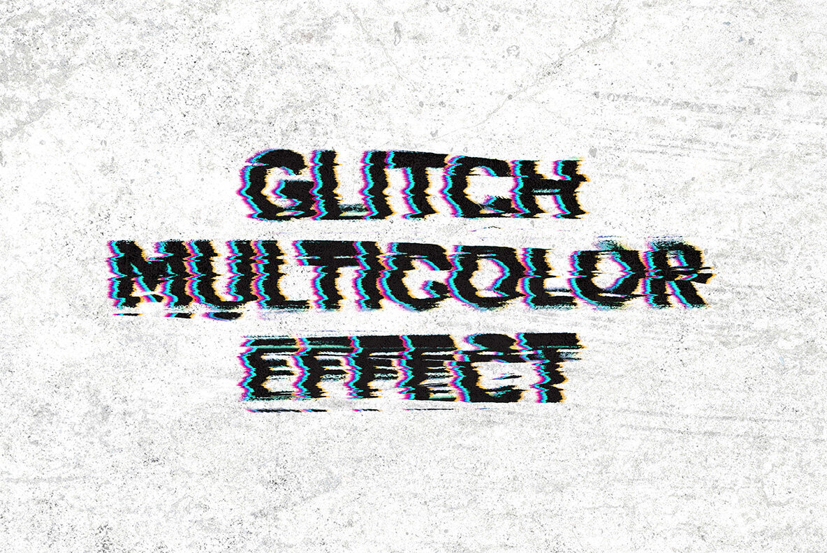 Glitch Multicolor Text Effect 1