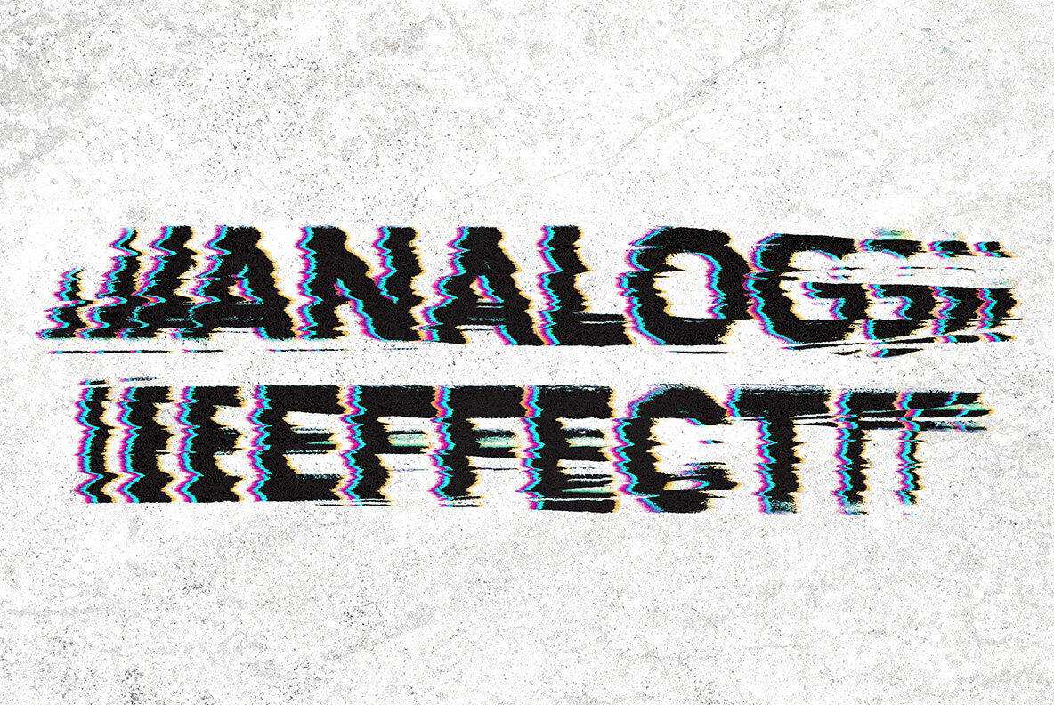 Glitch Multicolor Text Effect 3