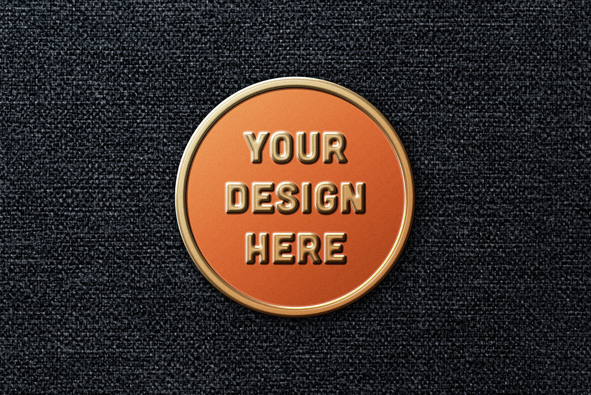 Enamel Pin Logo Mockup 6
