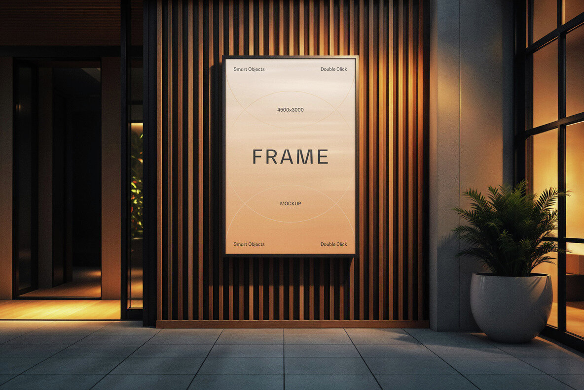 Indoor Framed Poster Mockup 1