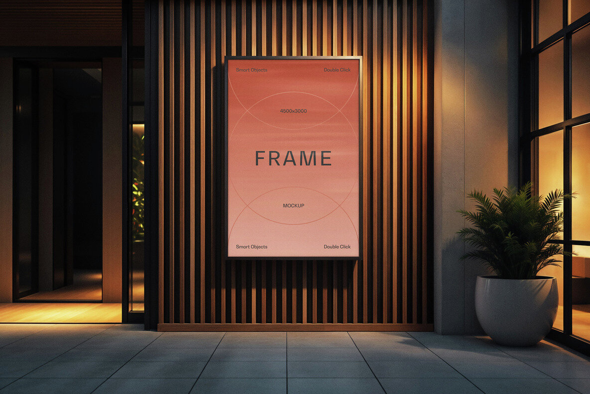 Indoor Framed Poster Mockup 2