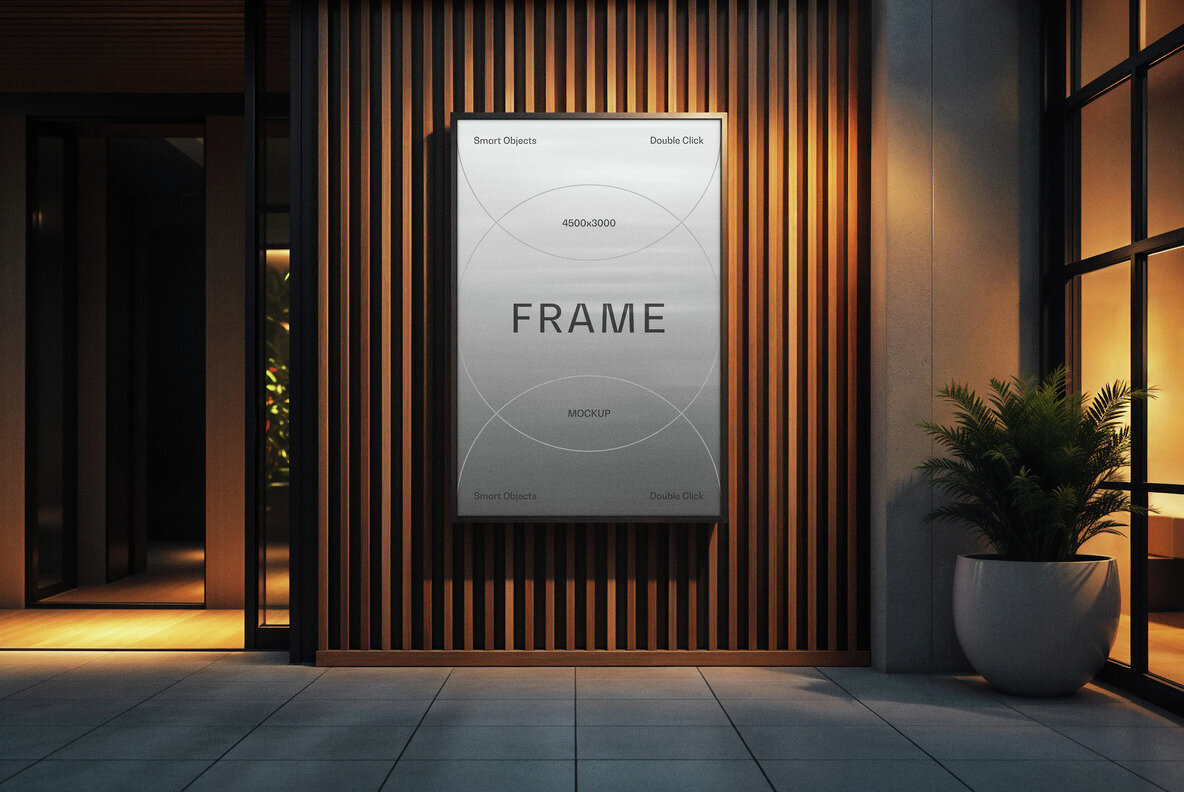 Indoor Framed Poster Mockup 3