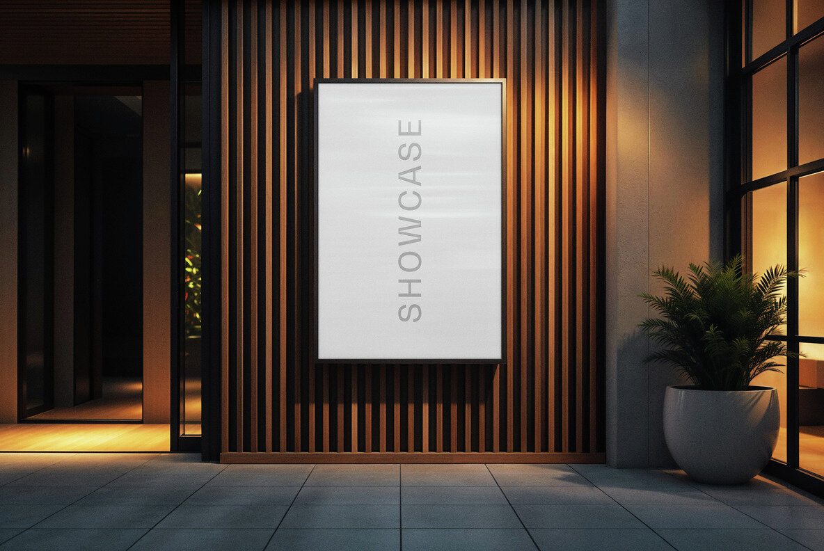 Indoor Framed Poster Mockup 4