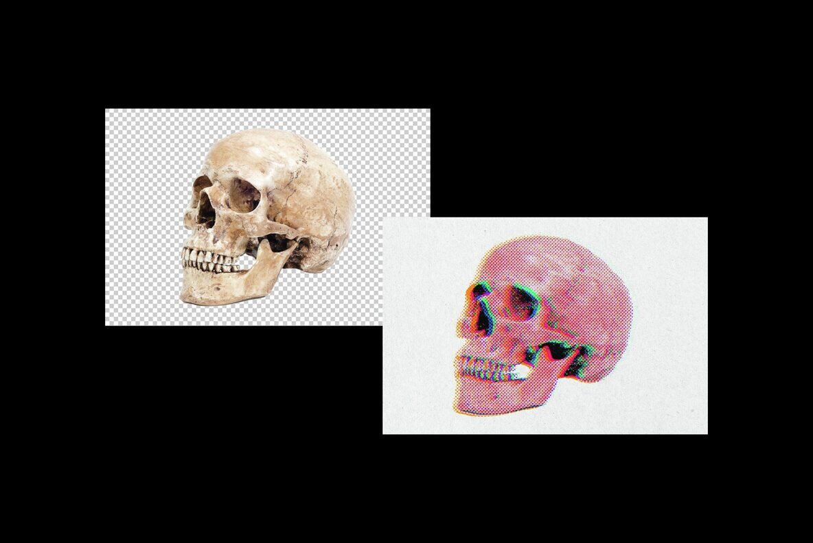 Trippy Halftone Outline Photo Effect 3