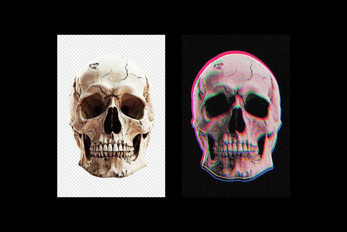 Trippy Halftone Outline Photo Effect 6