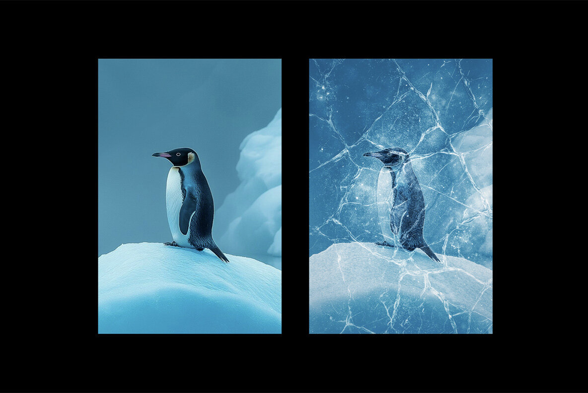 Frozen Cracked Ice Photo Effect 3