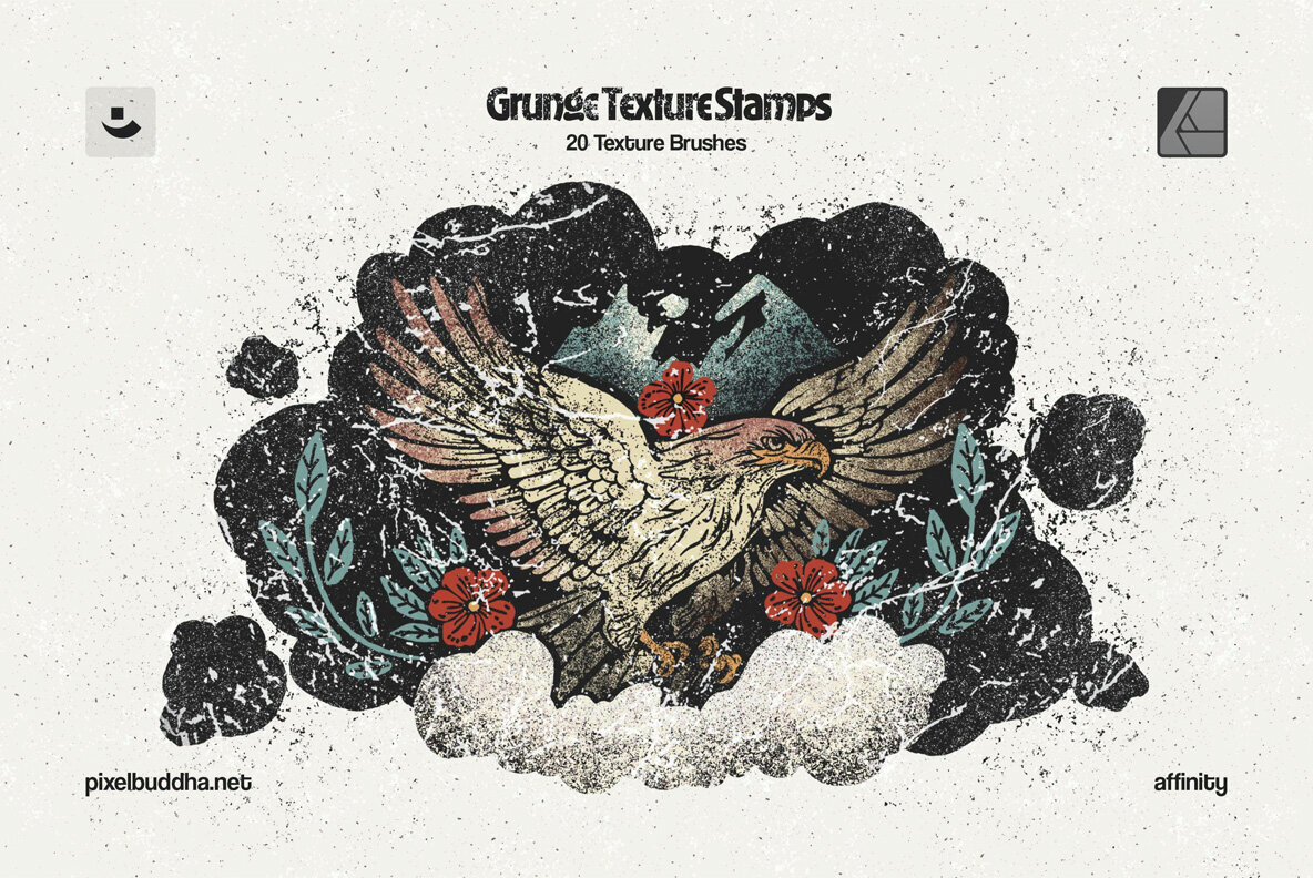 Grunge Texture Stamp Affinity Brushes 1