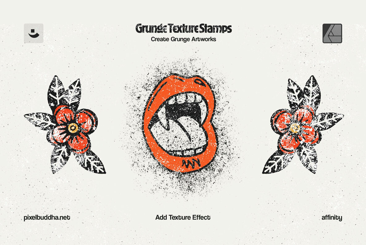 Grunge Texture Stamp Affinity Brushes 3
