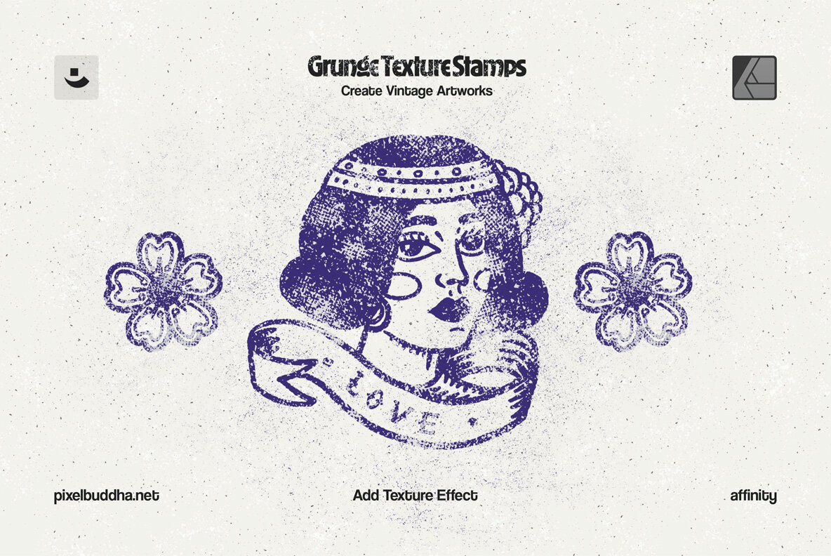 Grunge Texture Stamp Affinity Brushes 7