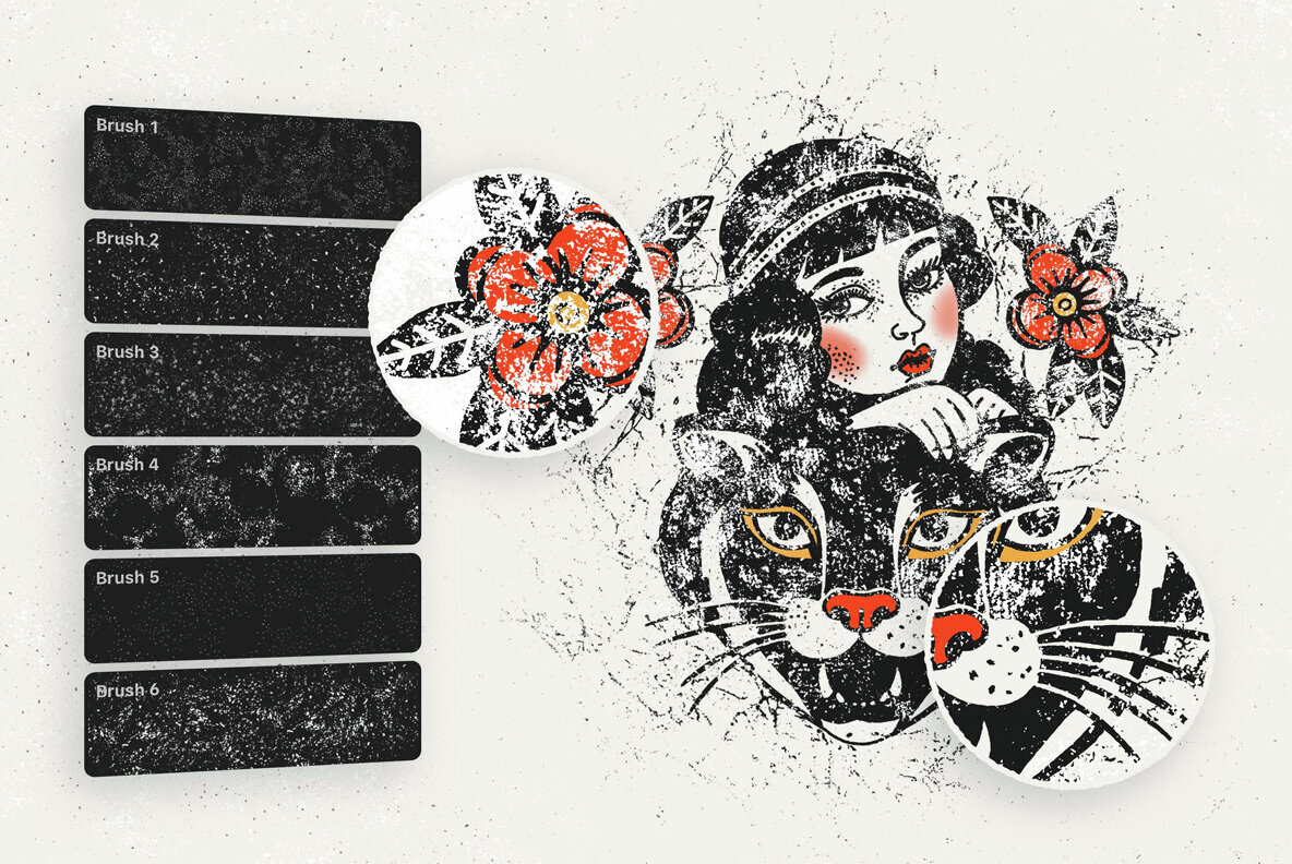 Grunge Texture Stamp Procreate Brushes 2