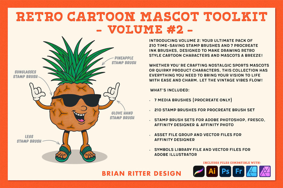 Retro Cartoon Mascot Toolkit   Volume 2 2