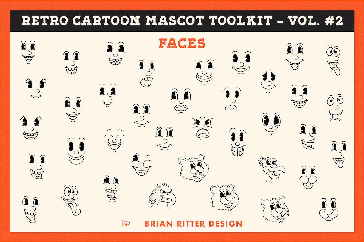 Retro Cartoon Mascot Toolkit   Volume 2 5