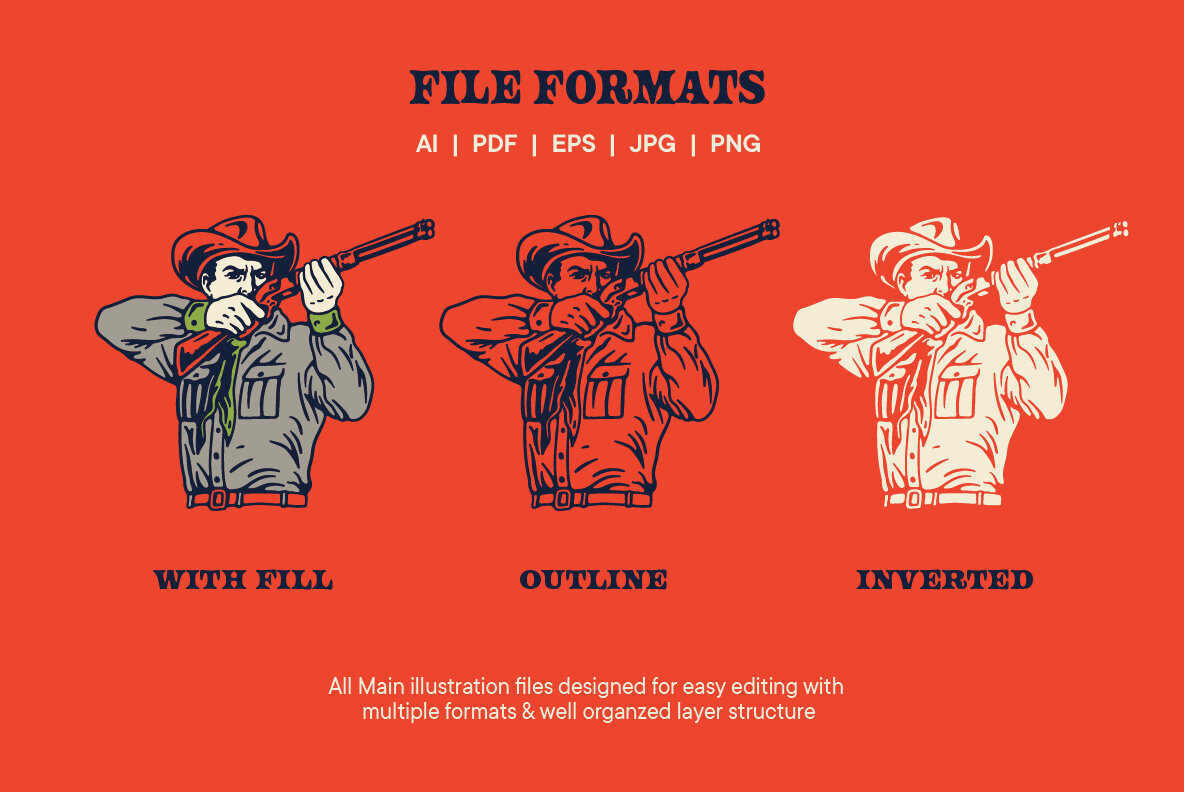 Vintage Western Graphic Assets Vol 2 3