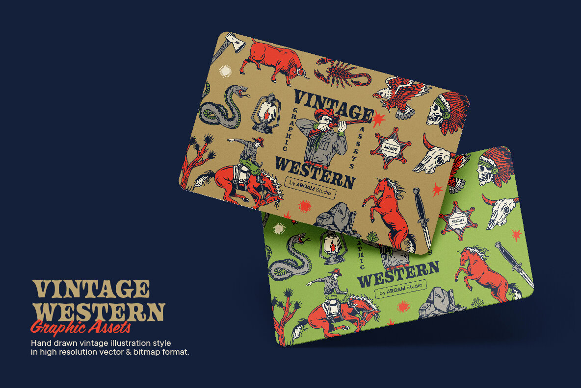 Vintage Western Graphic Assets Vol 2 7