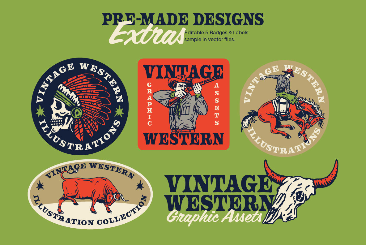 Vintage Western Graphic Assets Vol 2 8