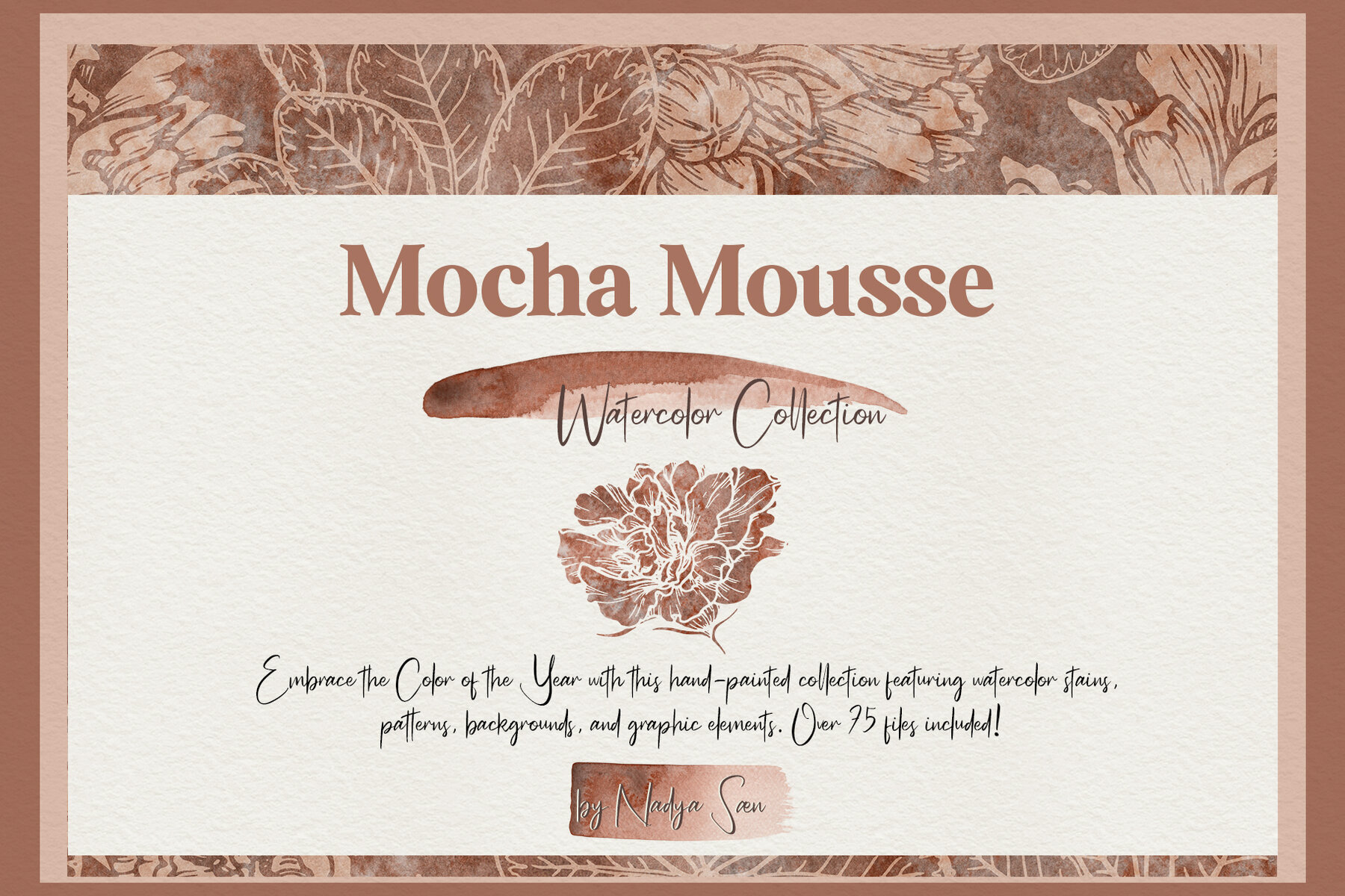 Mocha Mousse Watercolor Collection 1