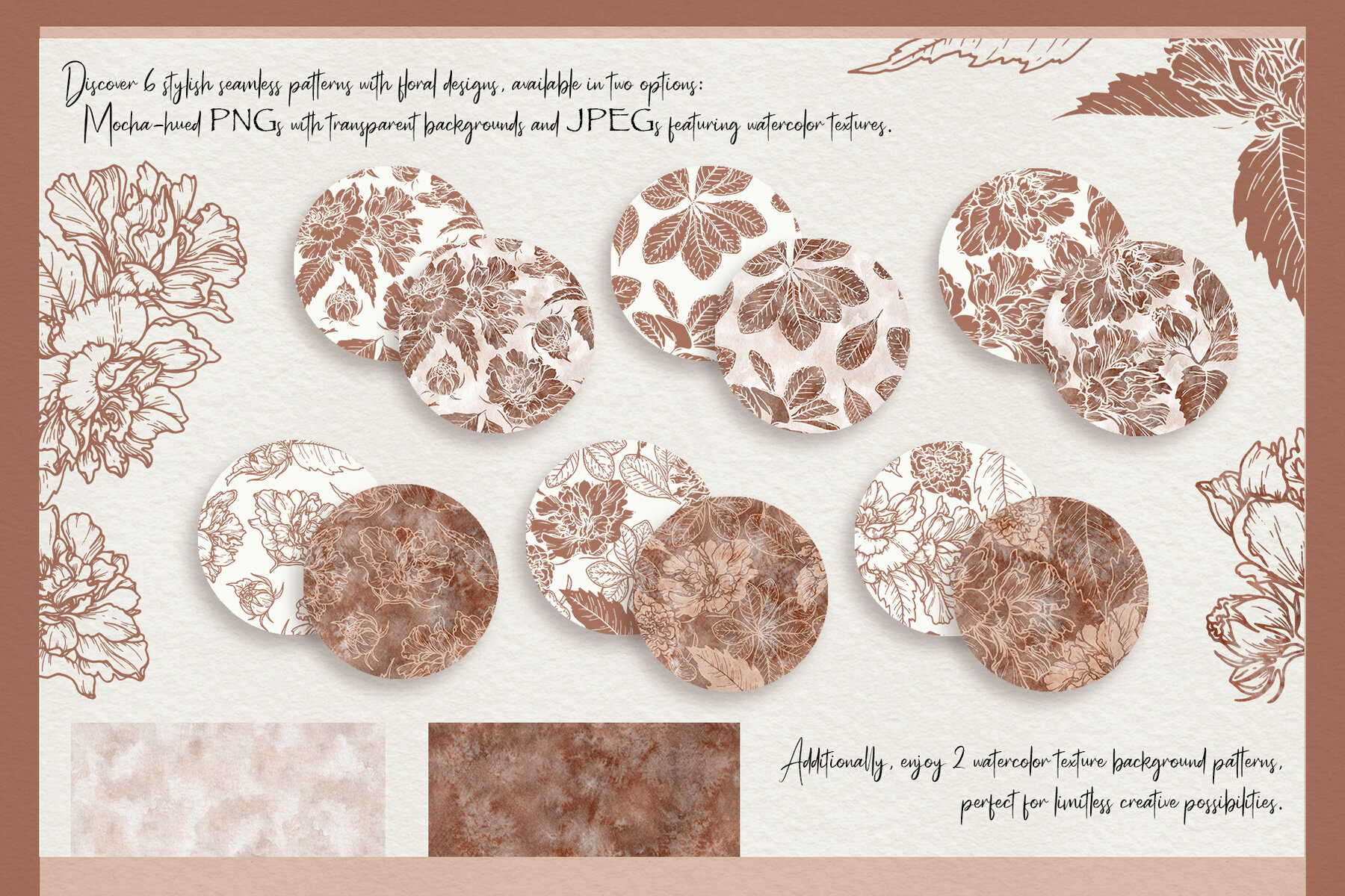 Mocha Mousse Watercolor Collection 7
