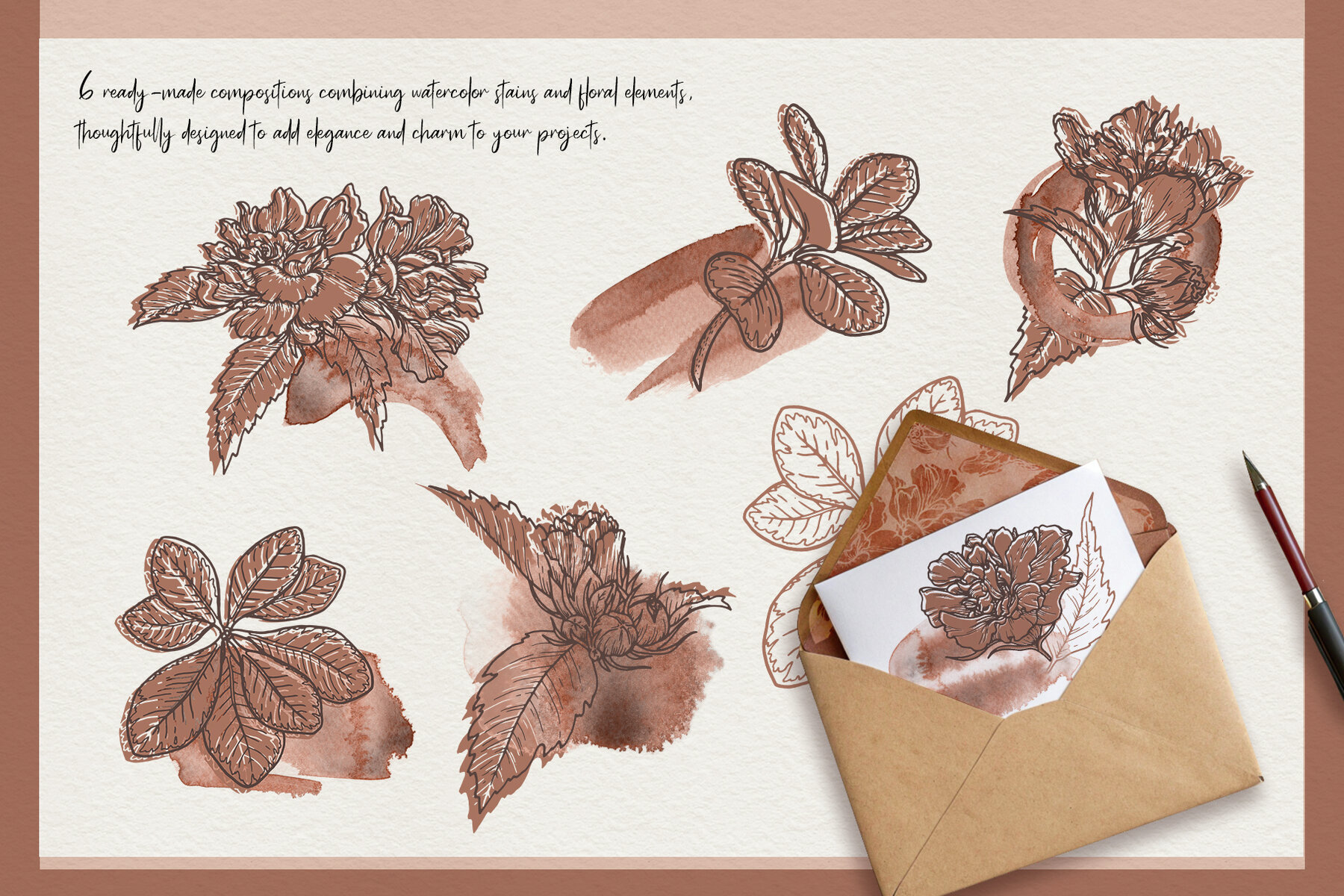 Mocha Mousse Watercolor Collection 8