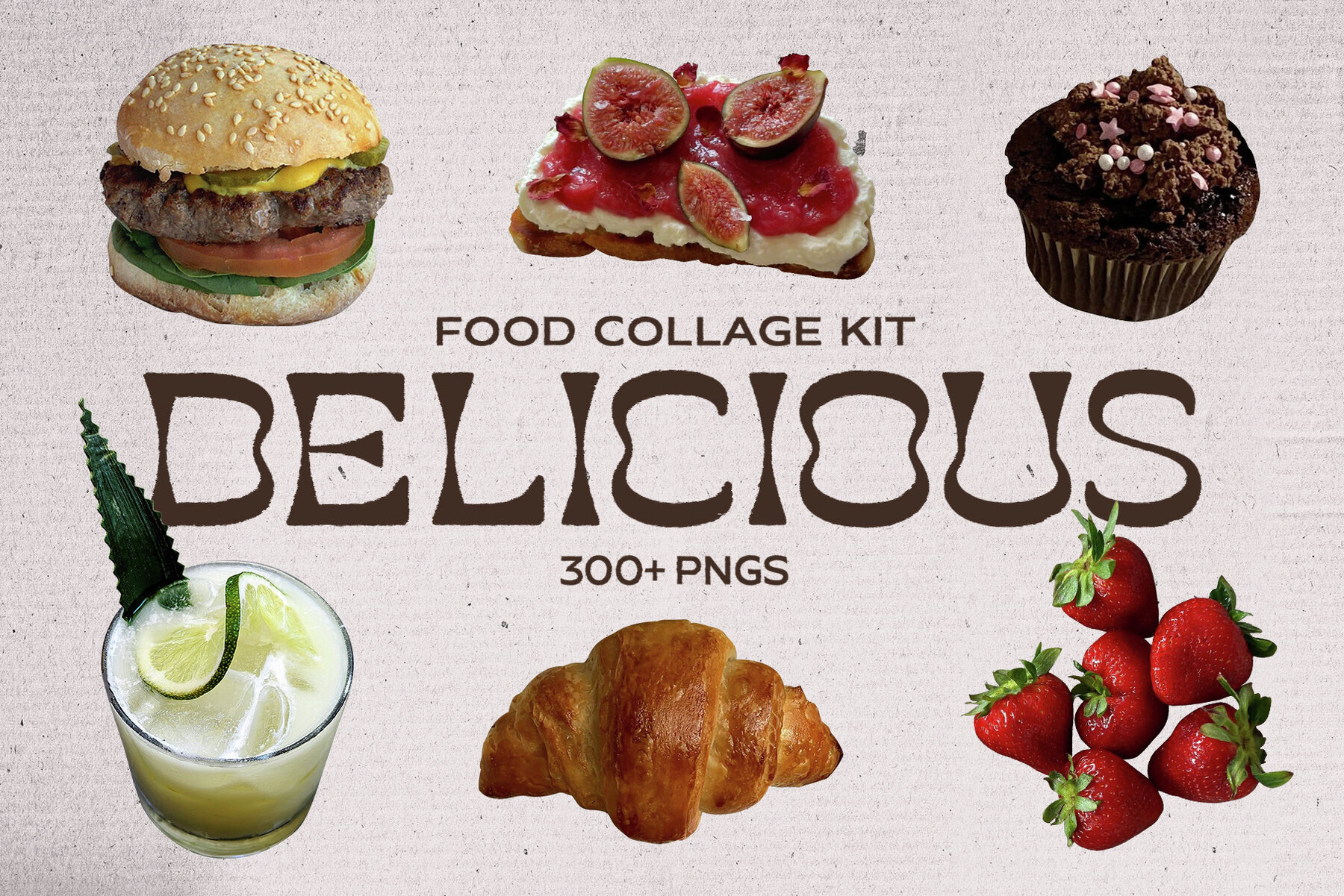 Delicious Food Collage Kit 1