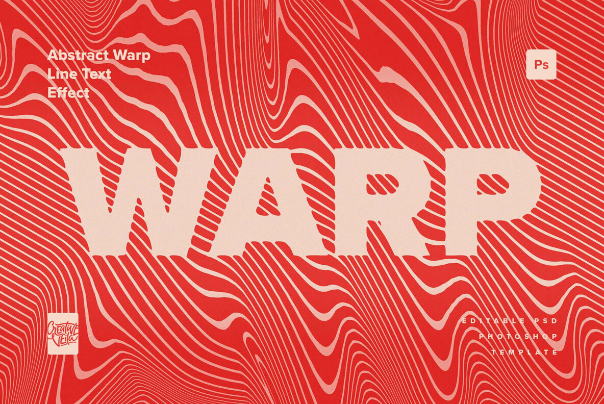 Abstract Warp Line Text Effects 1