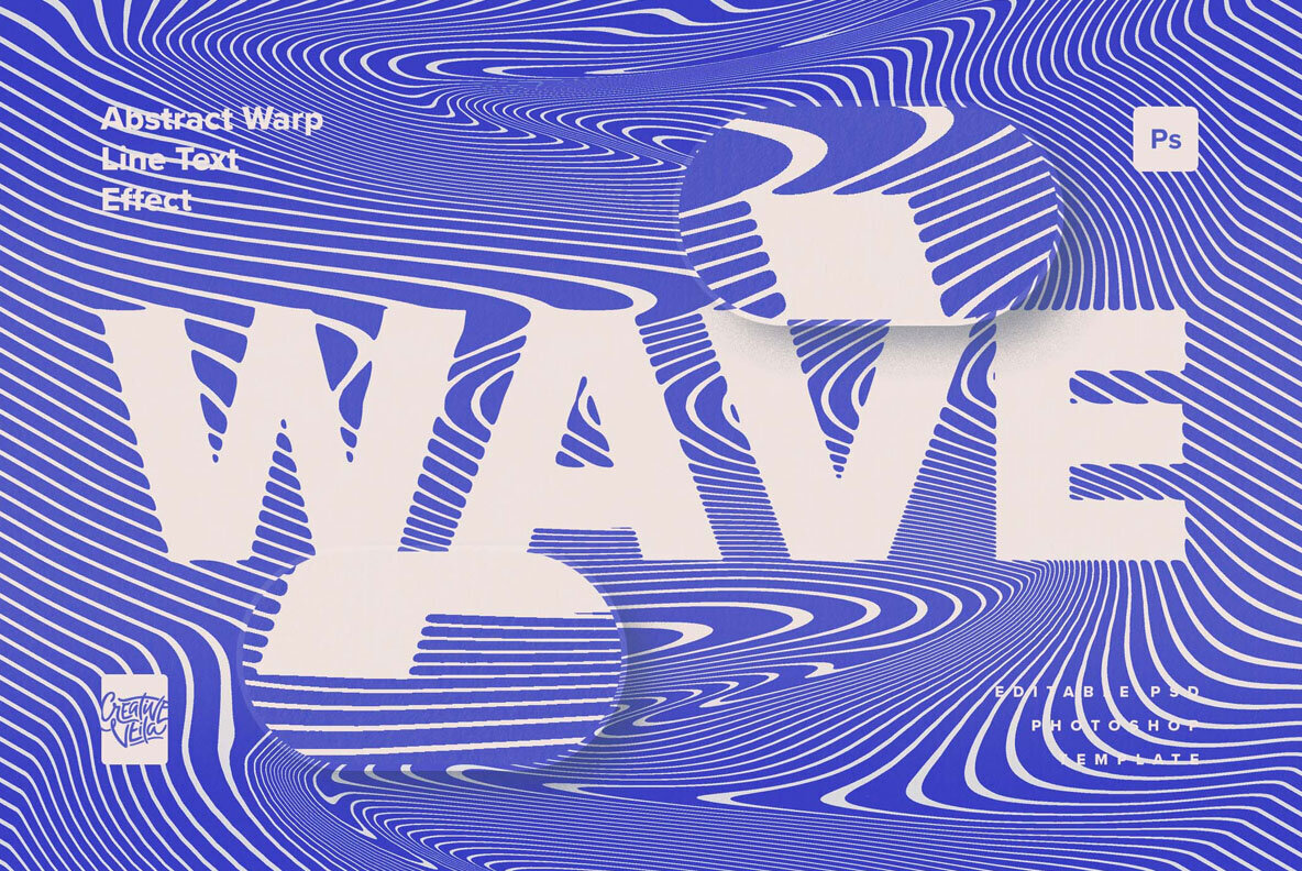 Abstract Warp Line Text Effects 3