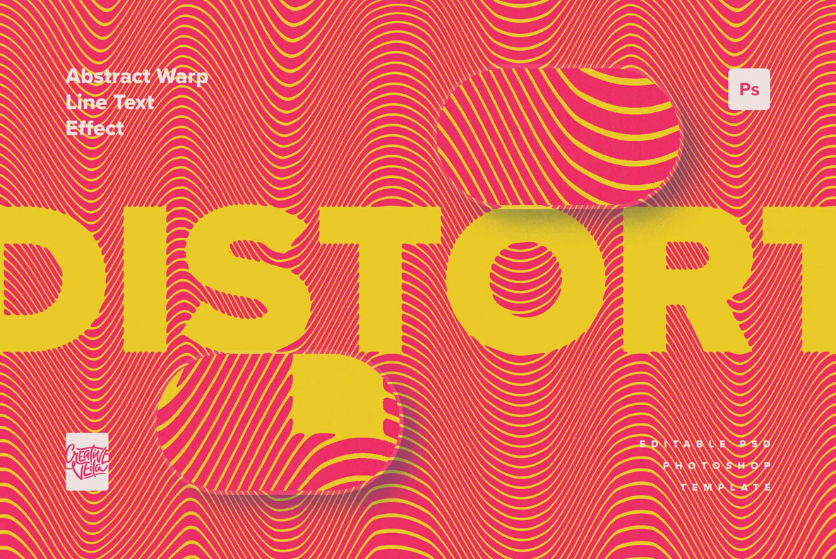 Abstract Warp Line Text Effects 5