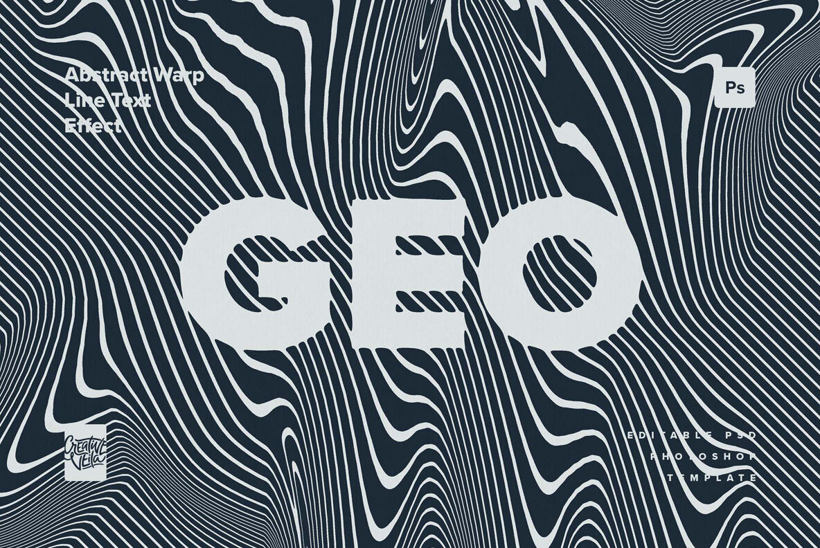 Abstract Warp Line Text Effects 6