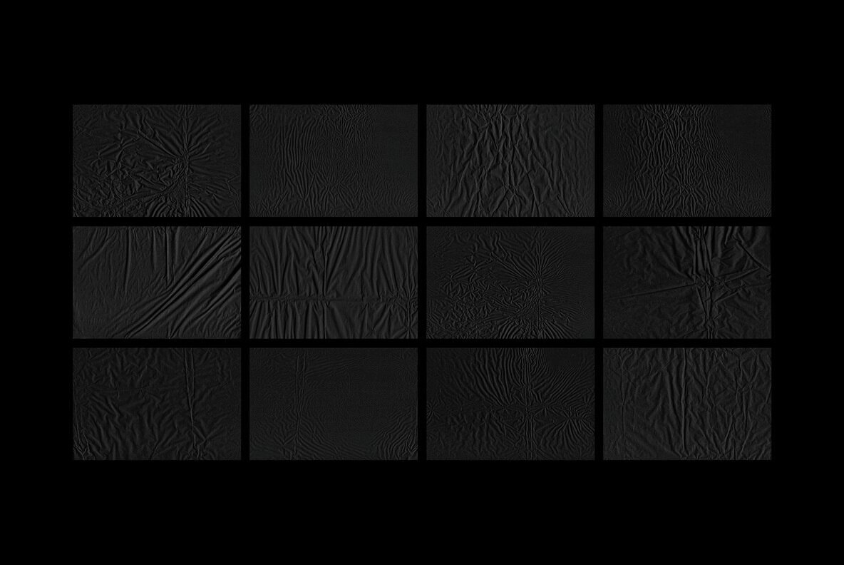Black Crumpled Paper Textures 2
