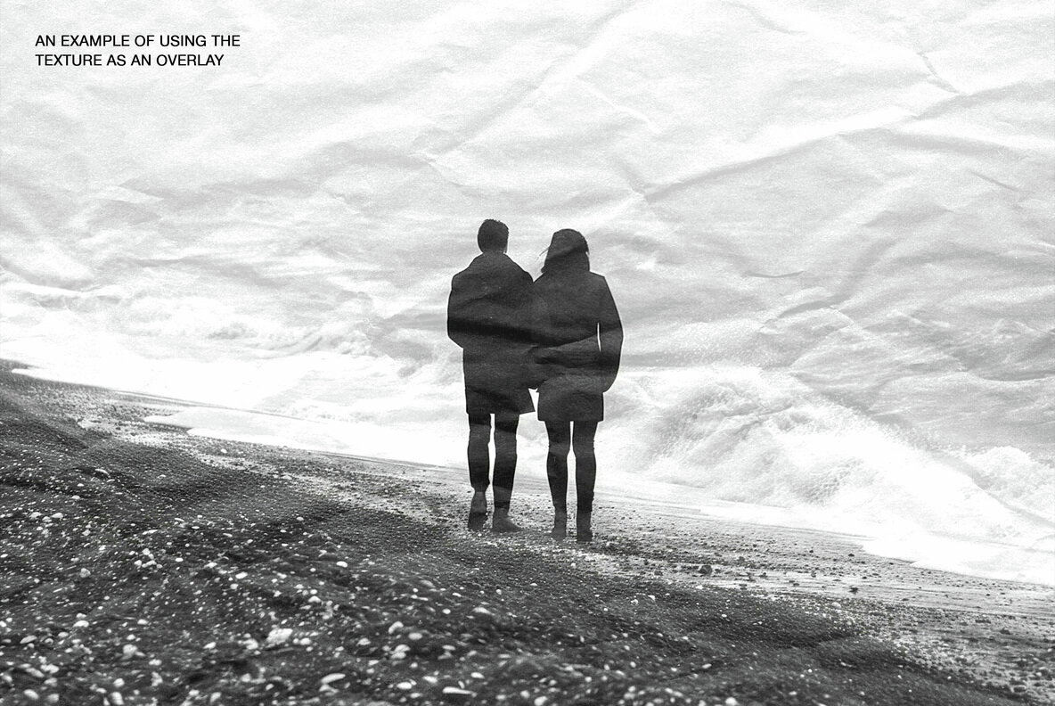 Black Crumpled Paper Textures 4