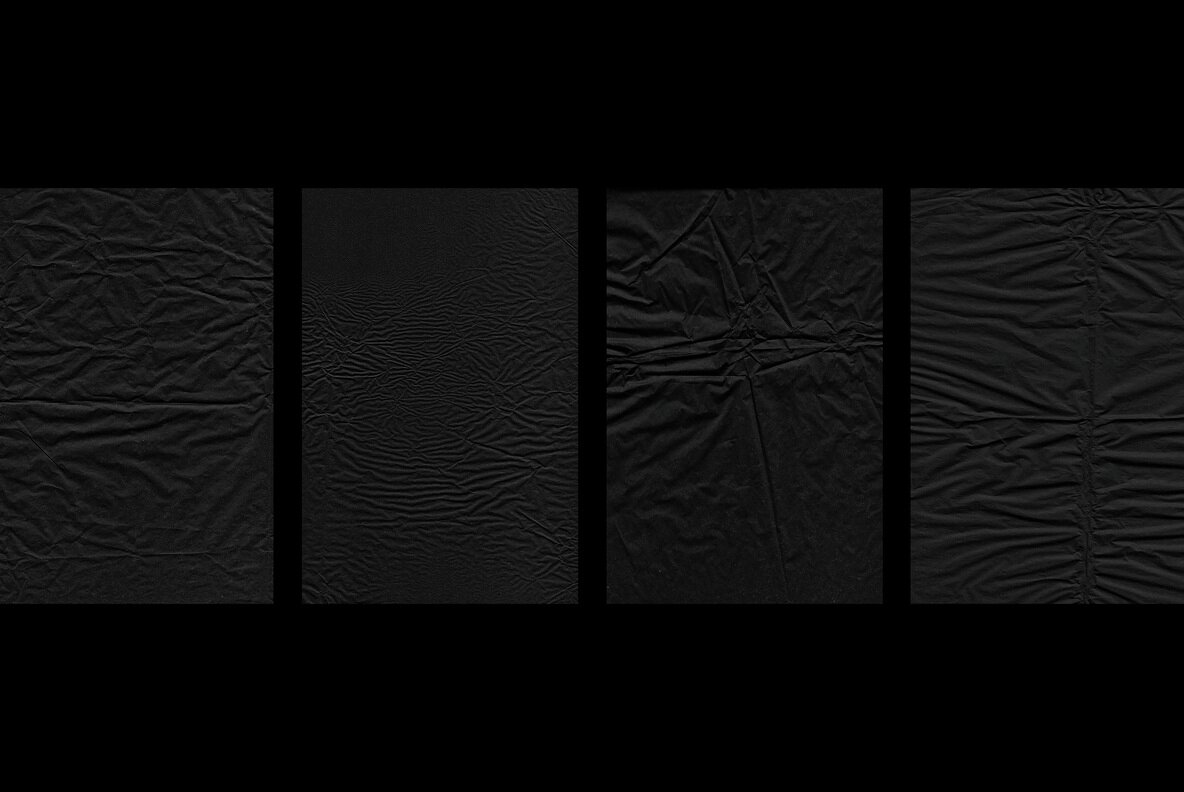 Black Crumpled Paper Textures 5